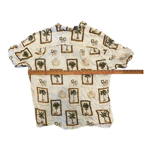 Calypso Joe XXL Shirt Palm Trees Button Down Tropical - Picture 4 of 4